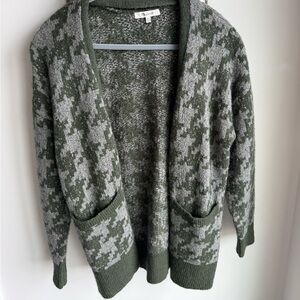 Madewell cardigan XXS, green and grey